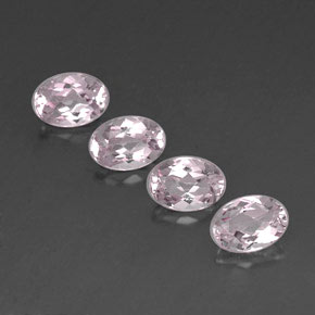 캐럿 천연 라이트 핑크 모가나이트 보석, 타원형 컷, 7.1×5.1 mm, VVS