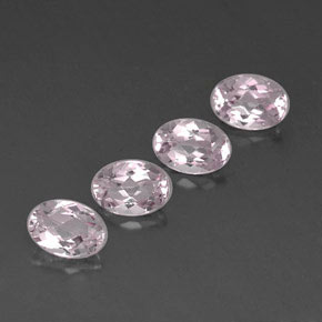 캐럿 천연 라이트 핑크 모가나이트 보석, 타원형 컷, 7.1×5.1 mm, VVS