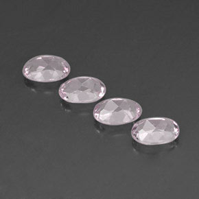 캐럿 천연 라이트 핑크 모가나이트 보석, 타원형 컷, 7.1×5.1 mm, VVS