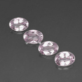 캐럿 천연 라이트 핑크 모가나이트 보석, 타원형 컷, 7.2×5.1 mm, VVS