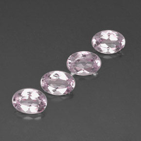 캐럿 천연 라이트 핑크 모가나이트 보석, 타원형 컷, 7.2×5.1 mm, VVS
