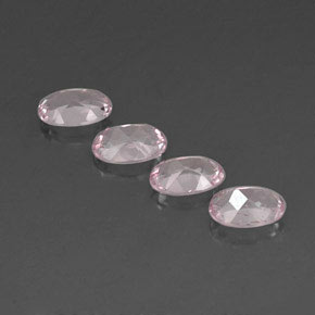 캐럿 천연 라이트 핑크 모가나이트 보석, 타원형 컷, 7.2×5.1 mm, VVS