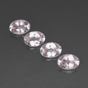캐럿 천연 라이트 핑크 모가나이트 보석, 타원형 컷, 7.1×5.1 mm, VVS