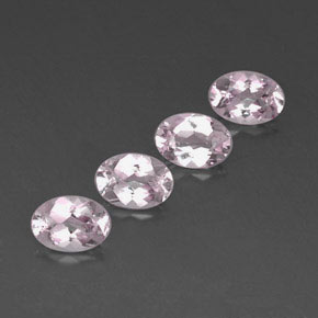 캐럿 천연 라이트 핑크 모가나이트 보석, 타원형 컷, 7.1×5.1 mm, VVS