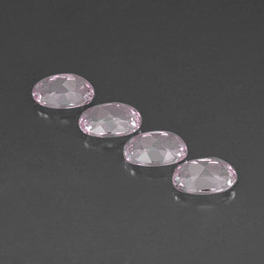 캐럿 천연 라이트 핑크 모가나이트 보석, 타원형 컷, 7.1×5.1 mm, VVS