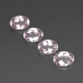 캐럿 천연 라이트 핑크 모가나이트 보석, 타원형 컷, 7.2×5.1 mm, IF