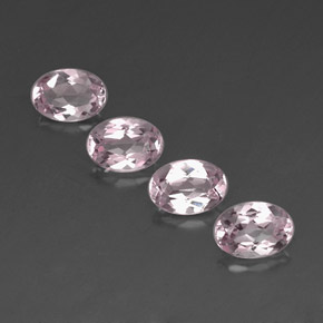 캐럿 천연 라이트 핑크 모가나이트 보석, 타원형 컷, 7.1×5 mm, VVS