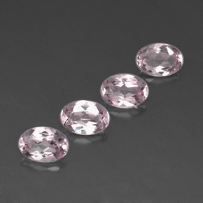 캐럿 천연 라이트 핑크 모가나이트 보석, 타원형 컷, 7.1×5 mm, VVS