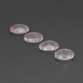 캐럿 천연 라이트 핑크 모가나이트 보석, 타원형 컷, 7.1×5 mm, VVS