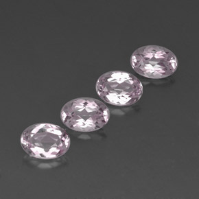 캐럿 천연 라이트 핑크 모가나이트 보석, 타원형 컷, 7.2×5.1 mm, VVS