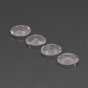 캐럿 천연 라이트 핑크 모가나이트 보석, 타원형 컷, 7.2×5.1 mm, VVS