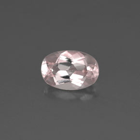0.46캐럿 천연 라이트 핑크 모가나이트, 타원형 컷, 6.2×4.2 mm, VVS