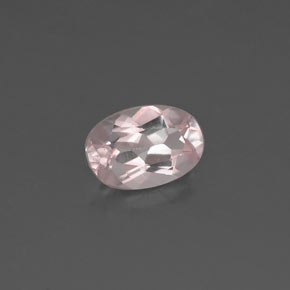 0.46캐럿 천연 라이트 핑크 모가나이트, 타원형 컷, 6.2×4.2 mm, VVS