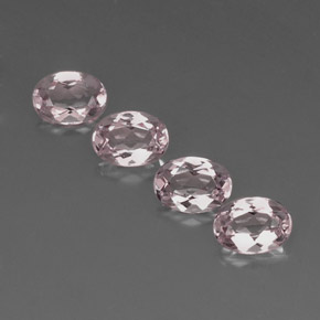 캐럿 천연 라이트 핑크 모가나이트 보석, 타원형 컷, 7.1×5.2 mm, VVS