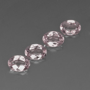 캐럿 천연 라이트 핑크 모가나이트 보석, 타원형 컷, 7.1×5.2 mm, VVS