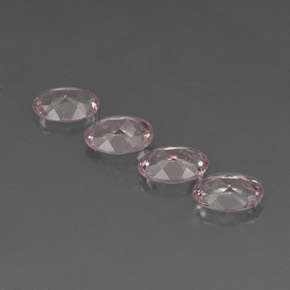 캐럿 천연 라이트 핑크 모가나이트 보석, 타원형 컷, 7.1×5.2 mm, VVS