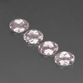 캐럿 천연 라이트 핑크 모가나이트 보석, 타원형 컷, 7.1×5.1 mm, VVS
