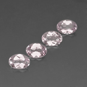 캐럿 천연 라이트 핑크 모가나이트 보석, 타원형 컷, 7.1×5.1 mm, VVS