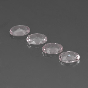 캐럿 천연 라이트 핑크 모가나이트 보석, 타원형 컷, 7.1×5.1 mm, VVS