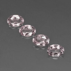캐럿 천연 라이트 핑크 모가나이트 보석, 타원형 컷, 7.1×5 mm, VVS