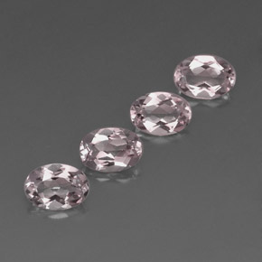 캐럿 천연 라이트 핑크 모가나이트 보석, 타원형 컷, 7.1×5 mm, VVS