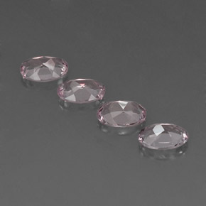 캐럿 천연 라이트 핑크 모가나이트 보석, 타원형 컷, 7.1×5 mm, VVS
