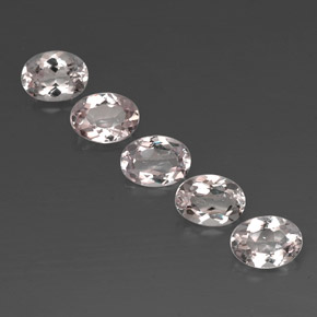 캐럿 천연 라이트 핑크 모가나이트 보석, 타원형 컷, 7.1×5.2 mm, VVS
