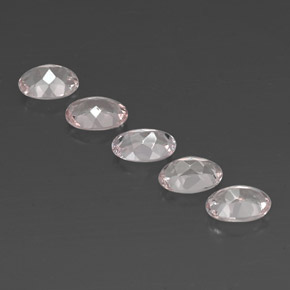 캐럿 천연 라이트 핑크 모가나이트 보석, 타원형 컷, 7.1×5.2 mm, VVS