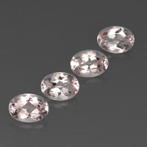 캐럿 천연 라이트 핑크 모가나이트 보석, 타원형 컷, 7×5.1 mm, VVS