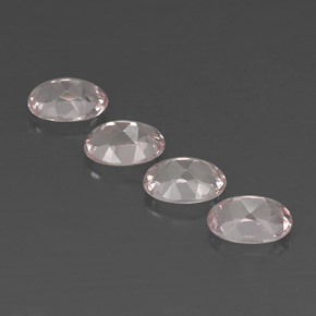 캐럿 천연 라이트 핑크 모가나이트 보석, 타원형 컷, 7×5.1 mm, VVS
