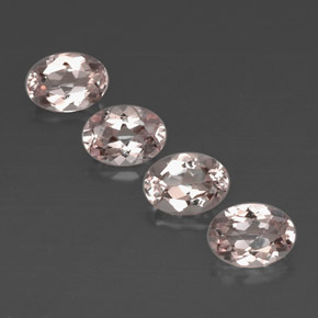 캐럿 천연 라이트 핑크 모가나이트 보석, 타원형 컷, 7.1×5.2 mm, VVS