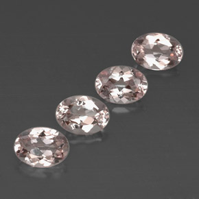 캐럿 천연 라이트 핑크 모가나이트 보석, 타원형 컷, 7.1×5.2 mm, VVS