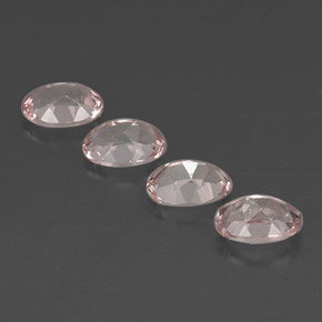 캐럿 천연 라이트 핑크 모가나이트 보석, 타원형 컷, 7.1×5.2 mm, VVS