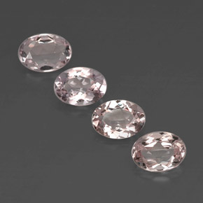 캐럿 천연 라이트 핑크 모가나이트 보석, 타원형 컷, 7×5.1 mm, VVS