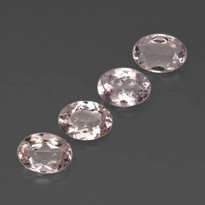 캐럿 천연 라이트 핑크 모가나이트 보석, 타원형 컷, 7×5.1 mm, VVS
