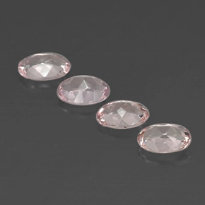 캐럿 천연 라이트 핑크 모가나이트 보석, 타원형 컷, 7×5.1 mm, VVS