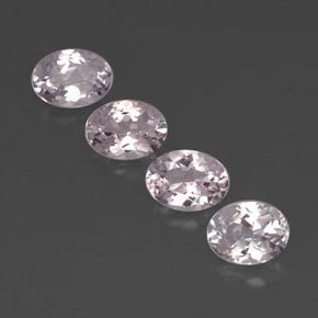 캐럿 천연 라이트 핑크 모가나이트 보석, 타원형 컷, 7×5.2 mm, VVS