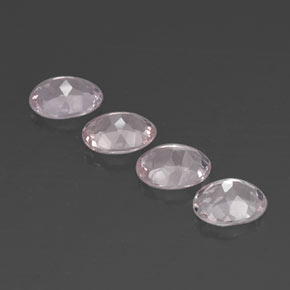 캐럿 천연 라이트 핑크 모가나이트 보석, 타원형 컷, 7×5.2 mm, VVS