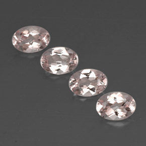 캐럿 천연 라이트 핑크 모가나이트 보석, 타원형 컷, 7.1×5.1 mm, VVS