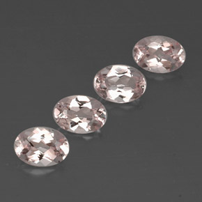 캐럿 천연 라이트 핑크 모가나이트 보석, 타원형 컷, 7.1×5.1 mm, VVS