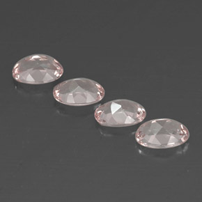 캐럿 천연 라이트 핑크 모가나이트 보석, 타원형 컷, 7.1×5.1 mm, VVS