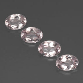 캐럿 천연 라이트 핑크 모가나이트 보석, 타원형 컷, 7.1×5.2 mm, VVS