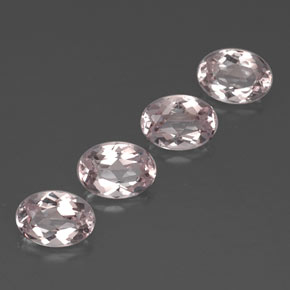 캐럿 천연 라이트 핑크 모가나이트 보석, 타원형 컷, 7.1×5.2 mm, VVS