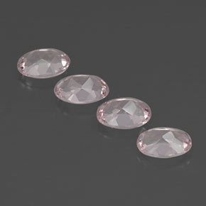 캐럿 천연 라이트 핑크 모가나이트 보석, 타원형 컷, 7.1×5.2 mm, VVS