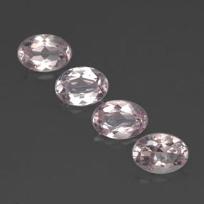 캐럿 천연 라이트 핑크 모가나이트 보석, 타원형 컷, 7.2×5.1 mm, VVS