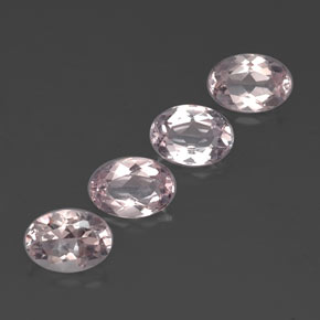 캐럿 천연 라이트 핑크 모가나이트 보석, 타원형 컷, 7.2×5.1 mm, VVS
