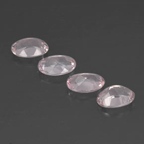 캐럿 천연 라이트 핑크 모가나이트 보석, 타원형 컷, 7.2×5.1 mm, VVS