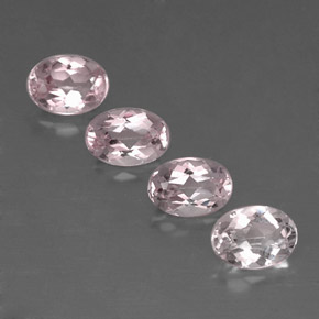 캐럿 천연 라이트 핑크 모가나이트 보석, 타원형 컷, 7.1×5.1 mm, VVS