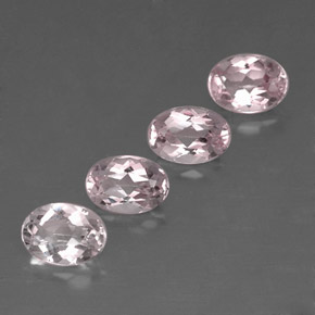 캐럿 천연 라이트 핑크 모가나이트 보석, 타원형 컷, 7.1×5.1 mm, VVS