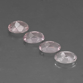 캐럿 천연 라이트 핑크 모가나이트 보석, 타원형 컷, 7.1×5.1 mm, VVS